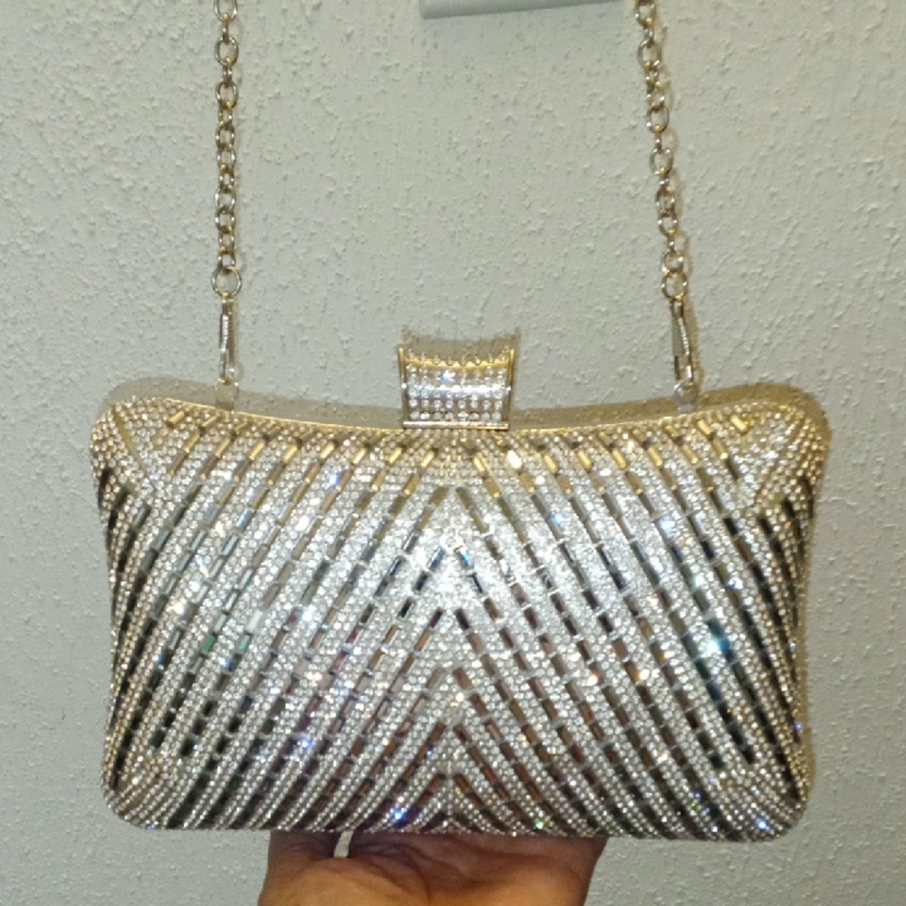 Elegant Silver Evening Clutch